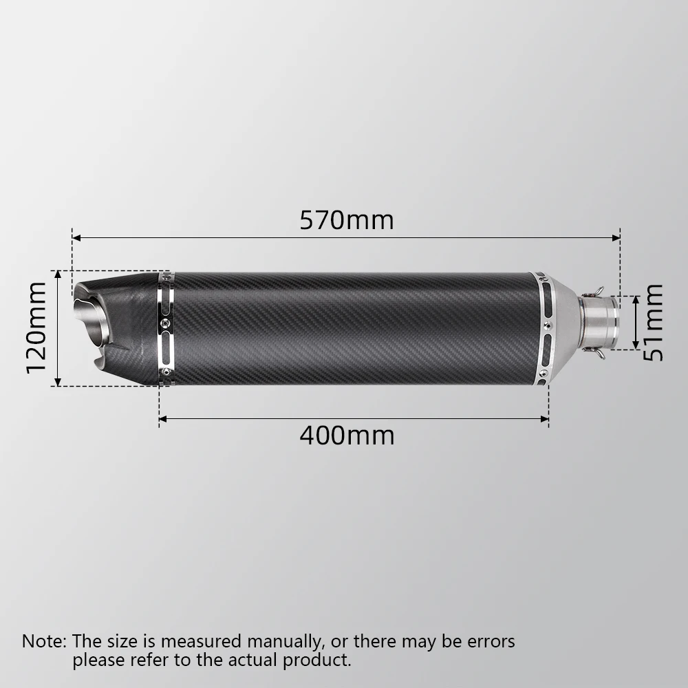 Suitable for Project Muffler/carbon muffler General Motorcycle Exhaust Muffler 51mm Caliber