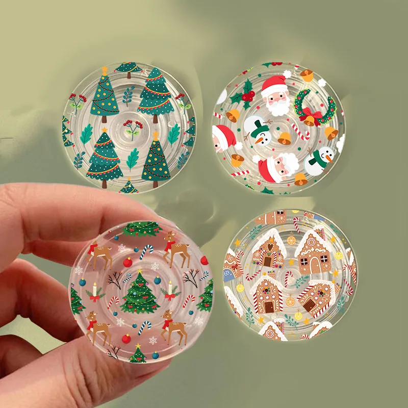 Hot Cartoon New Year Christmas Creative Santa Folding Mobile Phone Grip Stand Holder For iPhone 17 S