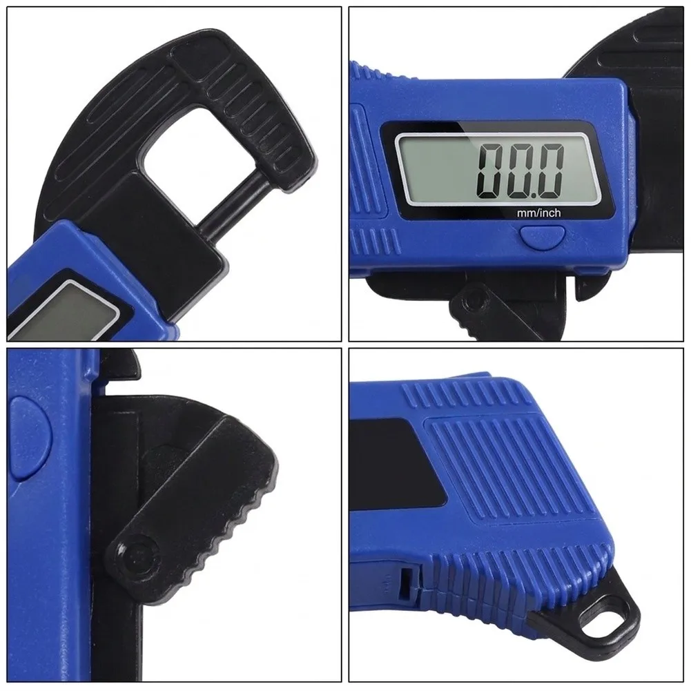 LCD Digital Thickness Gauge for Leather Paper Board Jewelry Measurement Tool ABS Plastic 0.01mm Resolution Size