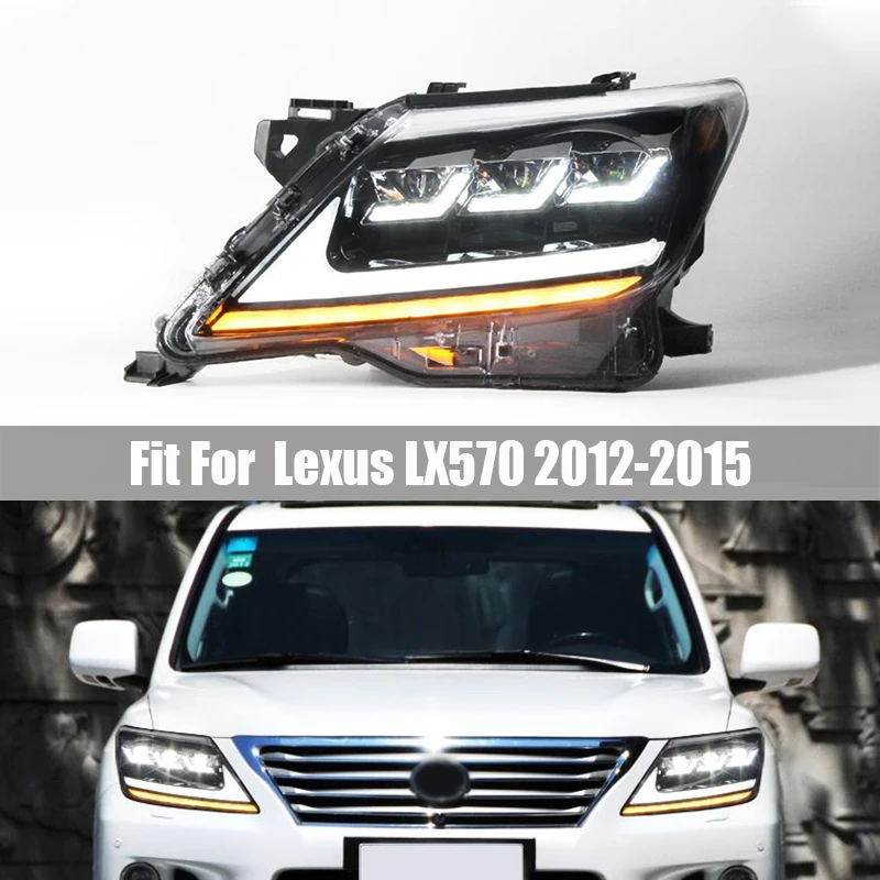 

Headlamp Assembly Applicable To Lexus LX570 2012 2013 2014 2015 Lexus Refitted LED Lens Daytime Running Light Running Water