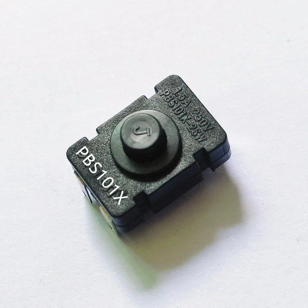 Original new 100% PBS101X-2SWJT button switch with lock on and off 1.5A 250V 3pin