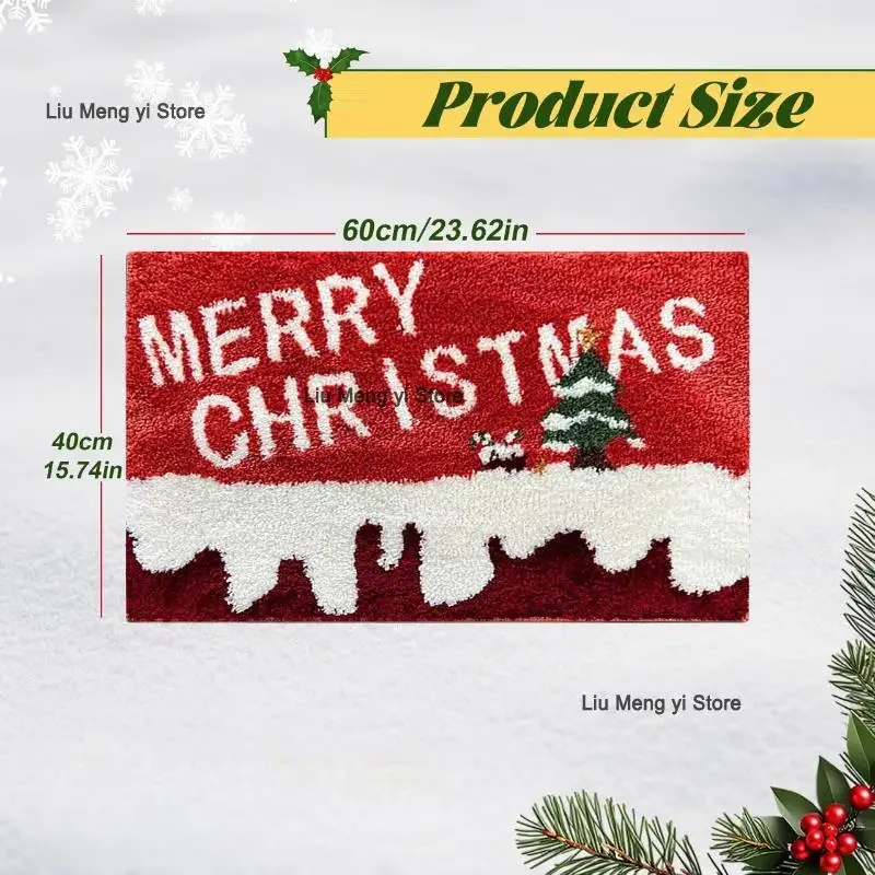 عيد الميلاد سجادة باب الأحمر سانتا كلوز في الهواء الطلق والداخلية الزنجبيل رجل السجاد السنة الجديدة 2026 عيد ميلاد سعيد ديكور المنزل القدم حصيرة