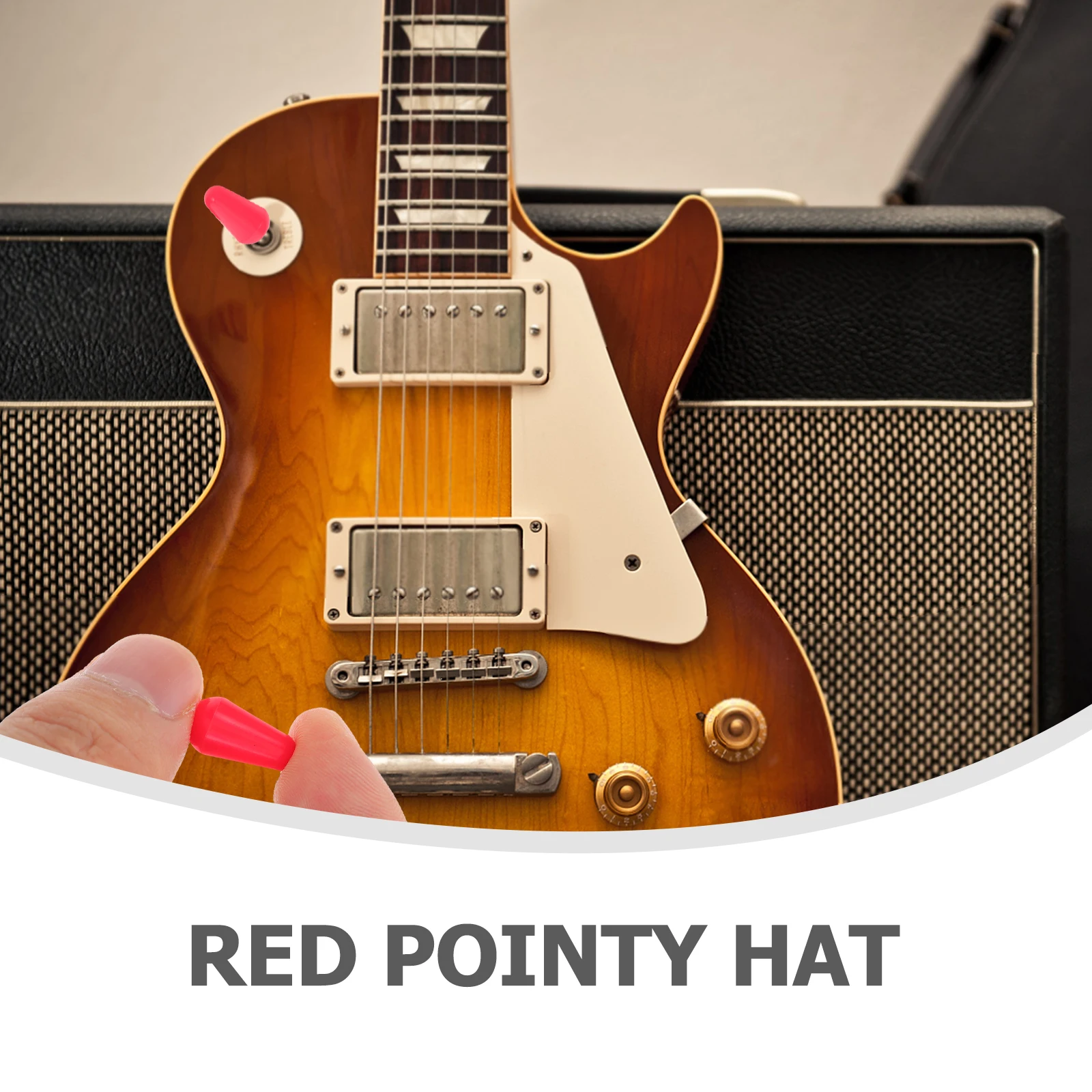

2pcs Electric Guitar Toggle Tips Plastic Knob Caps Replacement Durable Red 5 Way Switch Accessories Musical Instrument Parts