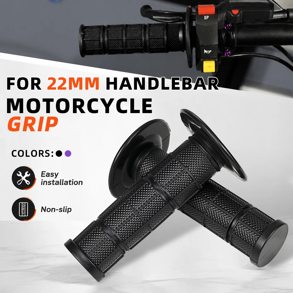 Griffe für 22 mm Lenker für Yamaha, Kawasaki, Suzuki, Honda, Pit Dirt Bike, Motocross, Motorradteile, Lenker aus Gummi, schwarz