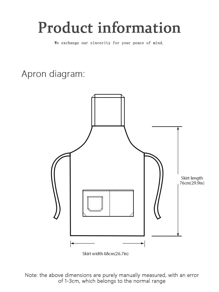 Premium Waterproof Canvas Neck Apron - Adjustable Oil-Resistant Design with Full Protection for Hot Pot Restaurant Kitchen Staff