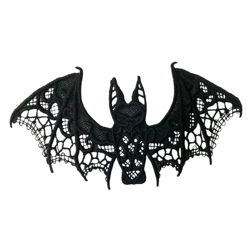 Black/White Bat Halloween Festival Decoration Lightweight Realistic Lace Bat Pendant Multi-purpose Halloween Room Decoration