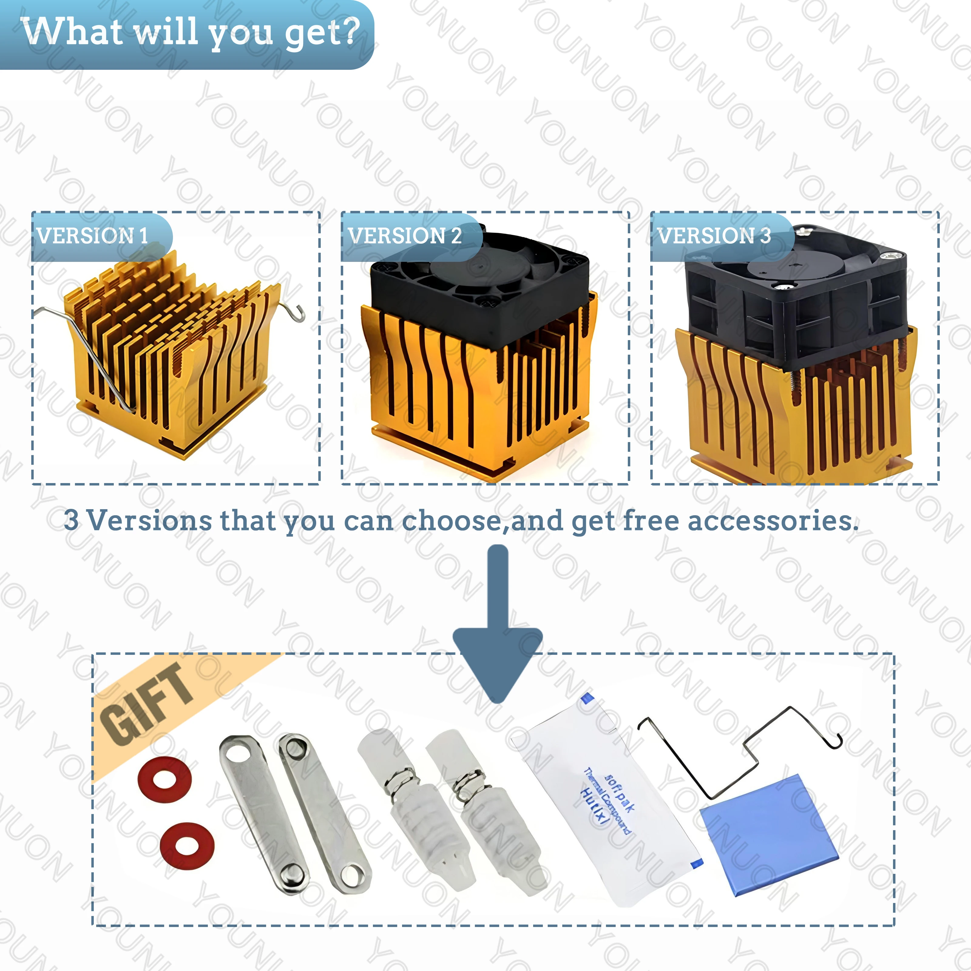 DIY Aluminiowy Radiator Northbridge Chłodzący Płyty Głównej z Wentylatorem 40mm 12V 40x40x10mm 40x40x20mm — zdjęcie produktu 4