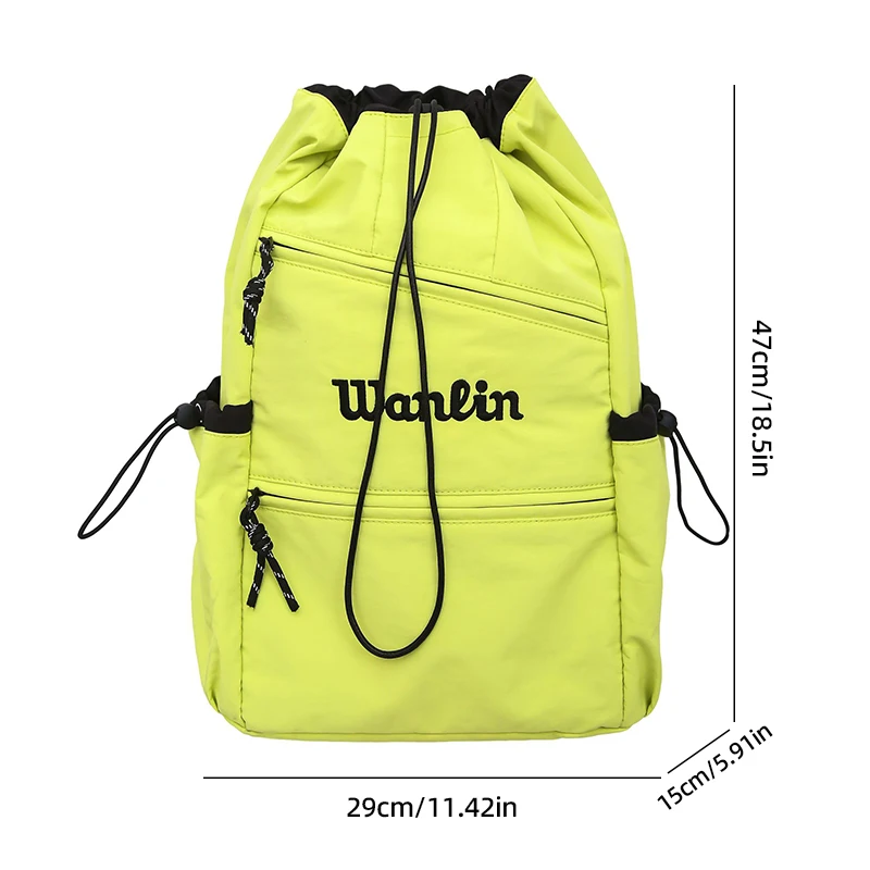 Fitness Leisure Backpack with Adjuatable Straps Drawstring Design Bag Large Storage Sports Travelling Camping Shoulder Bag