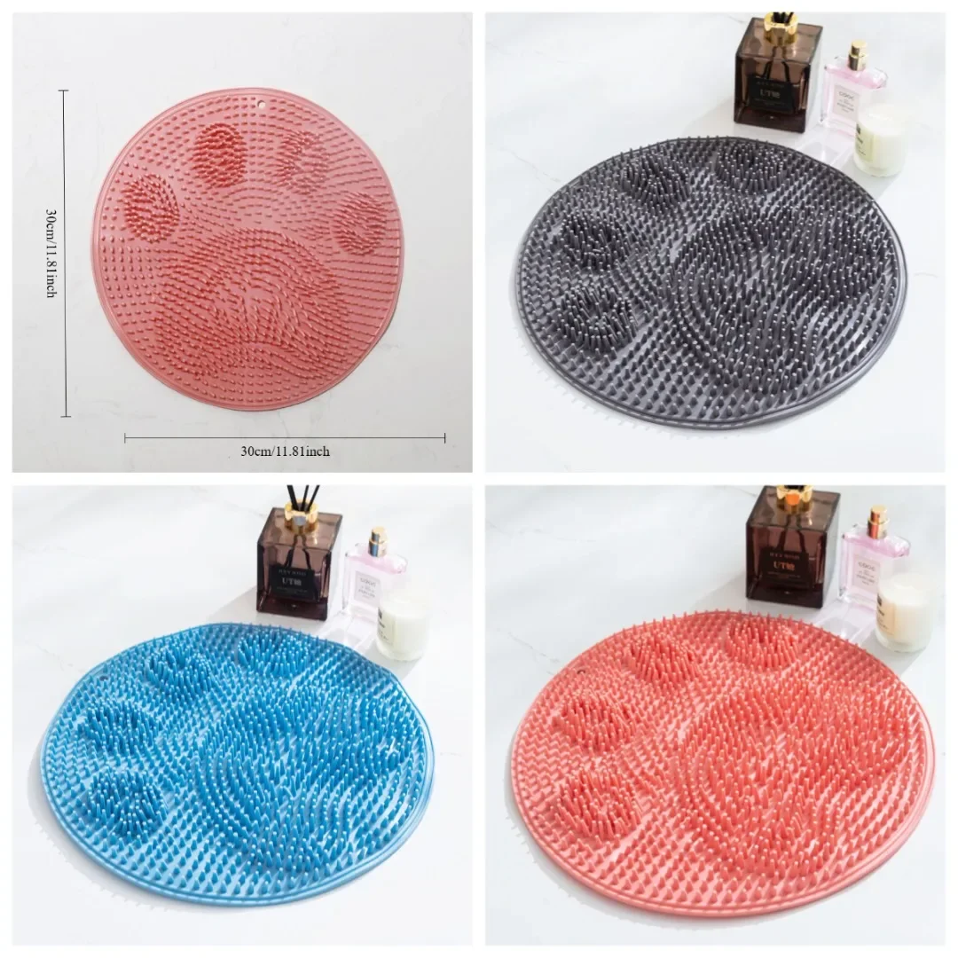 

Wall Mounted Shower Foot Exfoliators Silicone Massage Shower Non-Slip Bath Mat Back Massage Brush Foot Exfoliating For Bathroom