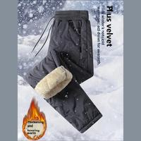 Men's Outdoor Thick Warm Pants Autumn Winter Warm Plus Thickened Youth Clothing Trousers Y2k Baggy Windproof Long Trousers Men