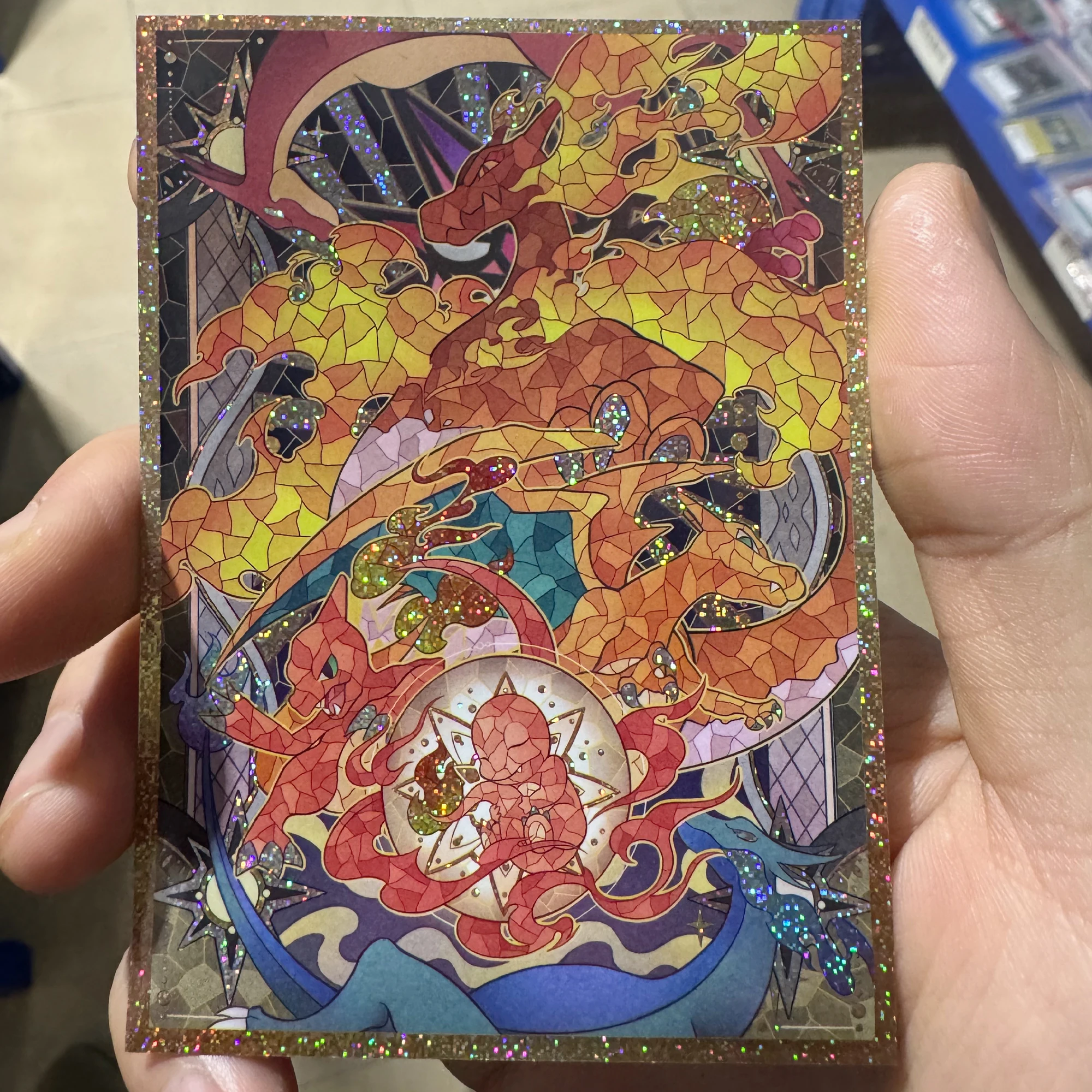 

60 шт./компл. 66X91 мм Diy Self Made Dark Charizard рукава для карт цветная вспышка Ptcg Charmander Защитный чехол для карт подарочные игрушки