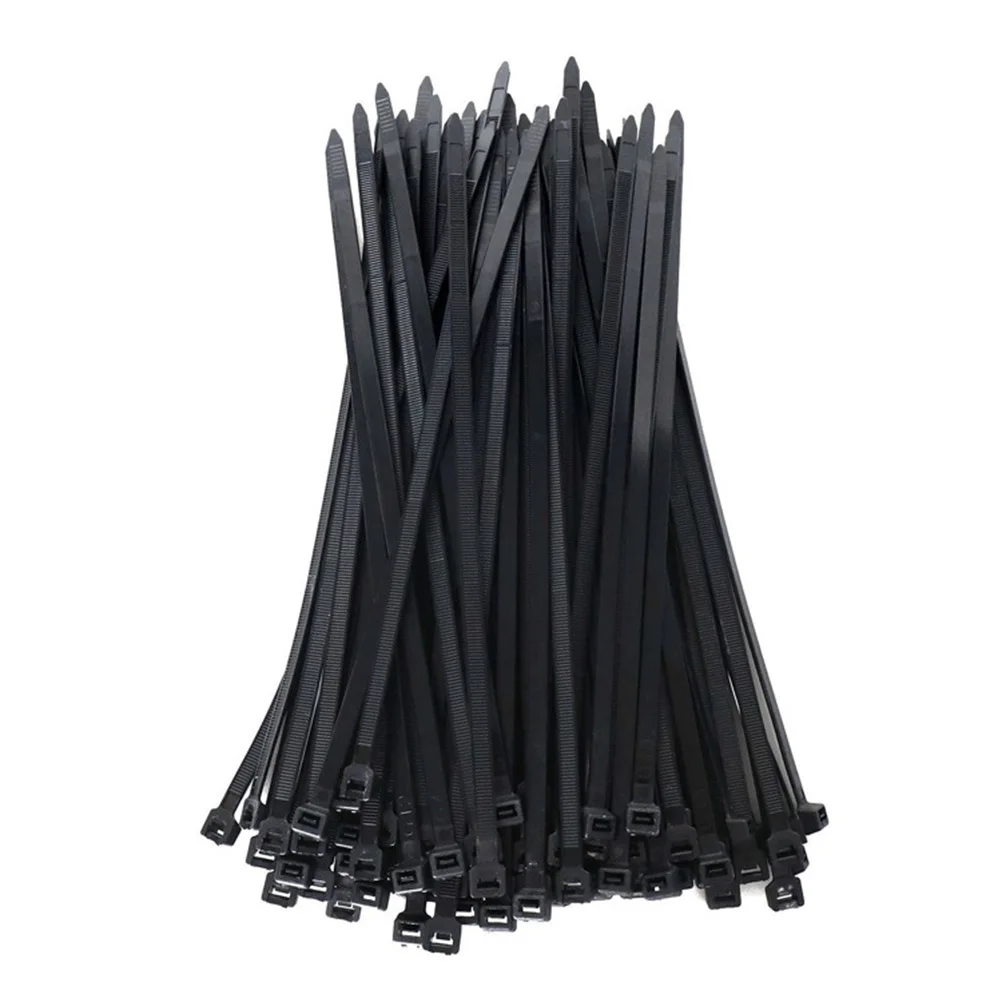 

250Pcs Black Zip Ties Reusable Cable Ties Heavy Duty Nylon Cord Organizers for Wire Management Bundling Fixing