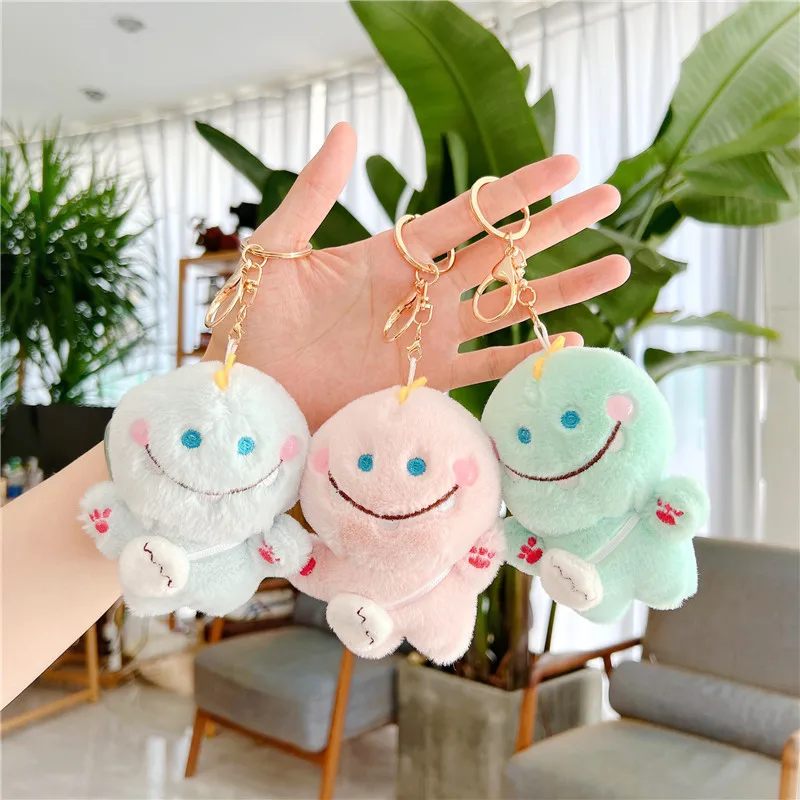 Cute Plush Cartoon Small Dinosaur Tyrannosaurus Rex Decoration Pendant Accessories Doll Keychain Soft Birthday Fashion Gift