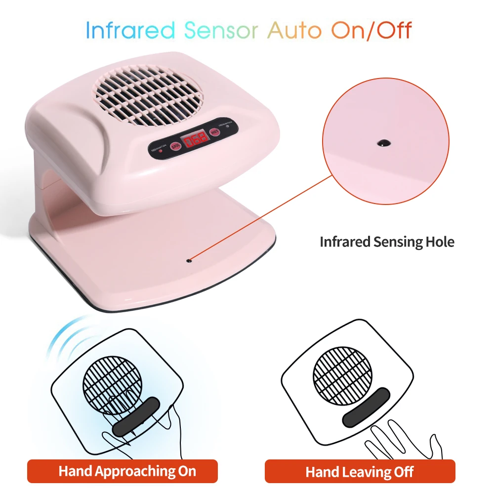 LINMANDA Nageldroger met automatische sensor Timing Air Nail Fan Föhn Warme en koele windblazer Droger voor normale nagellak