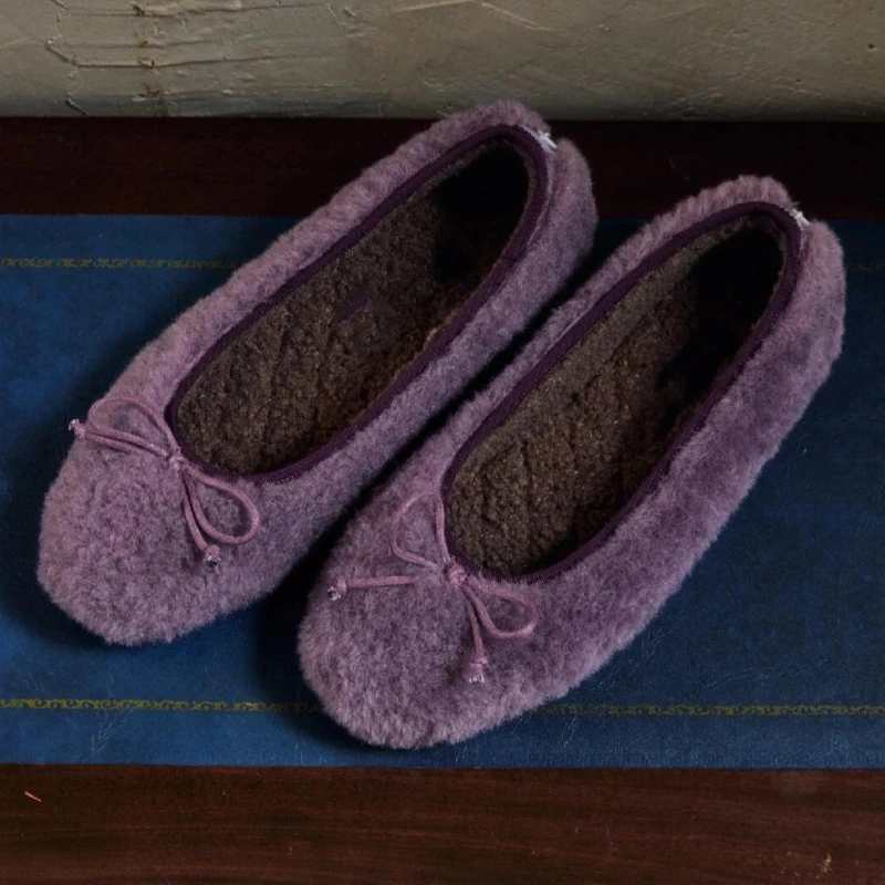 

Удобные теплые пушистые плюшевые балетки, женские туфли Мэри Джейн с милым бантом, модные хлопковые туфли с леопардовым принтом