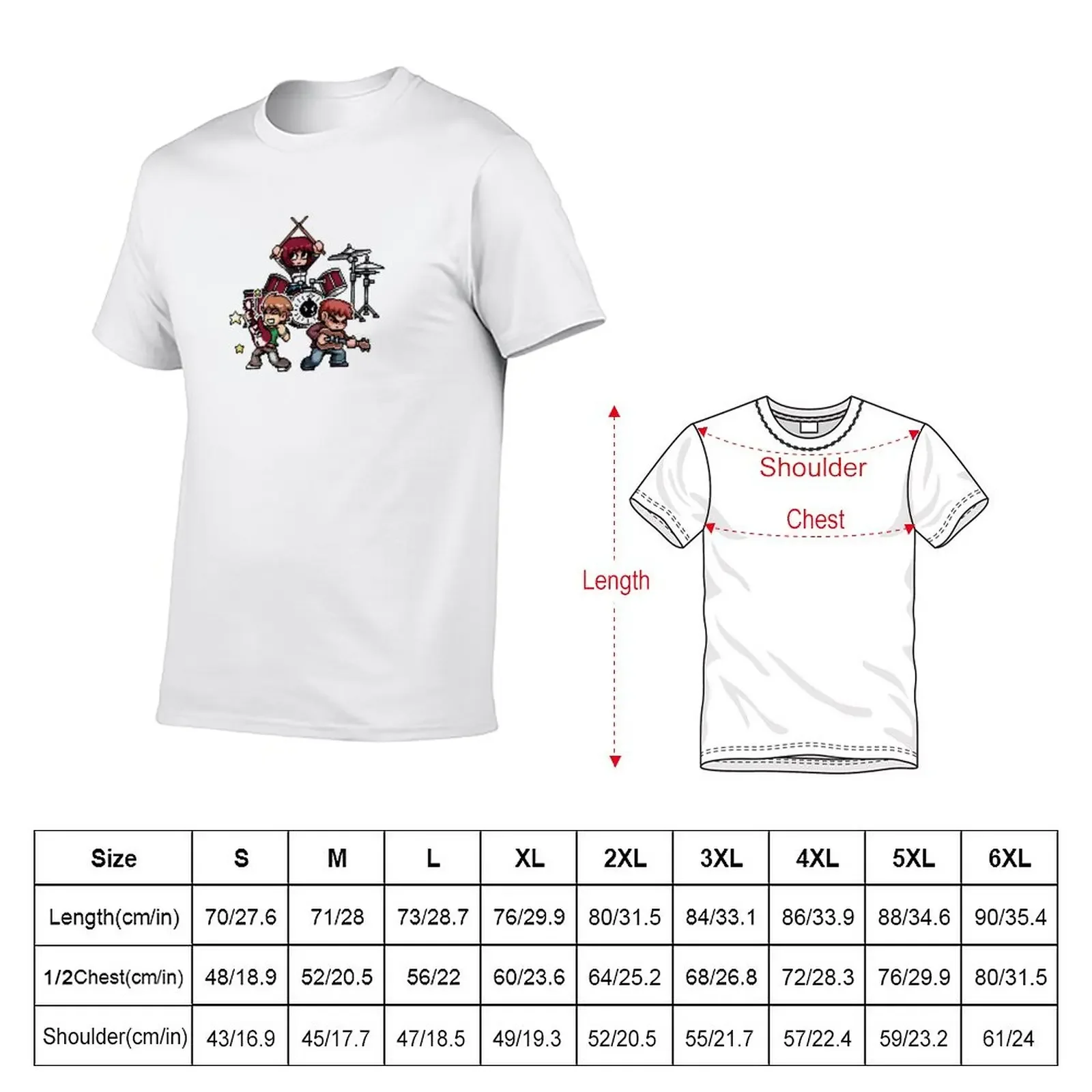 New Sex Bob-ombs Sprite T-Shirt man clothes vintage heavyweights vintage anime shirt mens graphic t-shirts pack