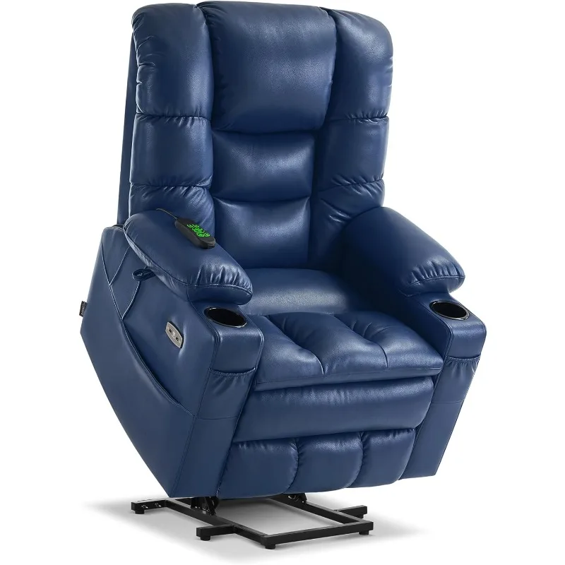 

Large Dual Motor Power Lift Recliner Chair with Massage and Dual Heating, Adjustable Headrest for Big and Tall Elderly People