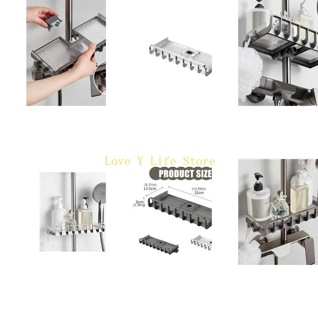 

L74C Многофункциональные организаторы душа легко устанавливаются на 19 -мм 25 -мм рельса для душа