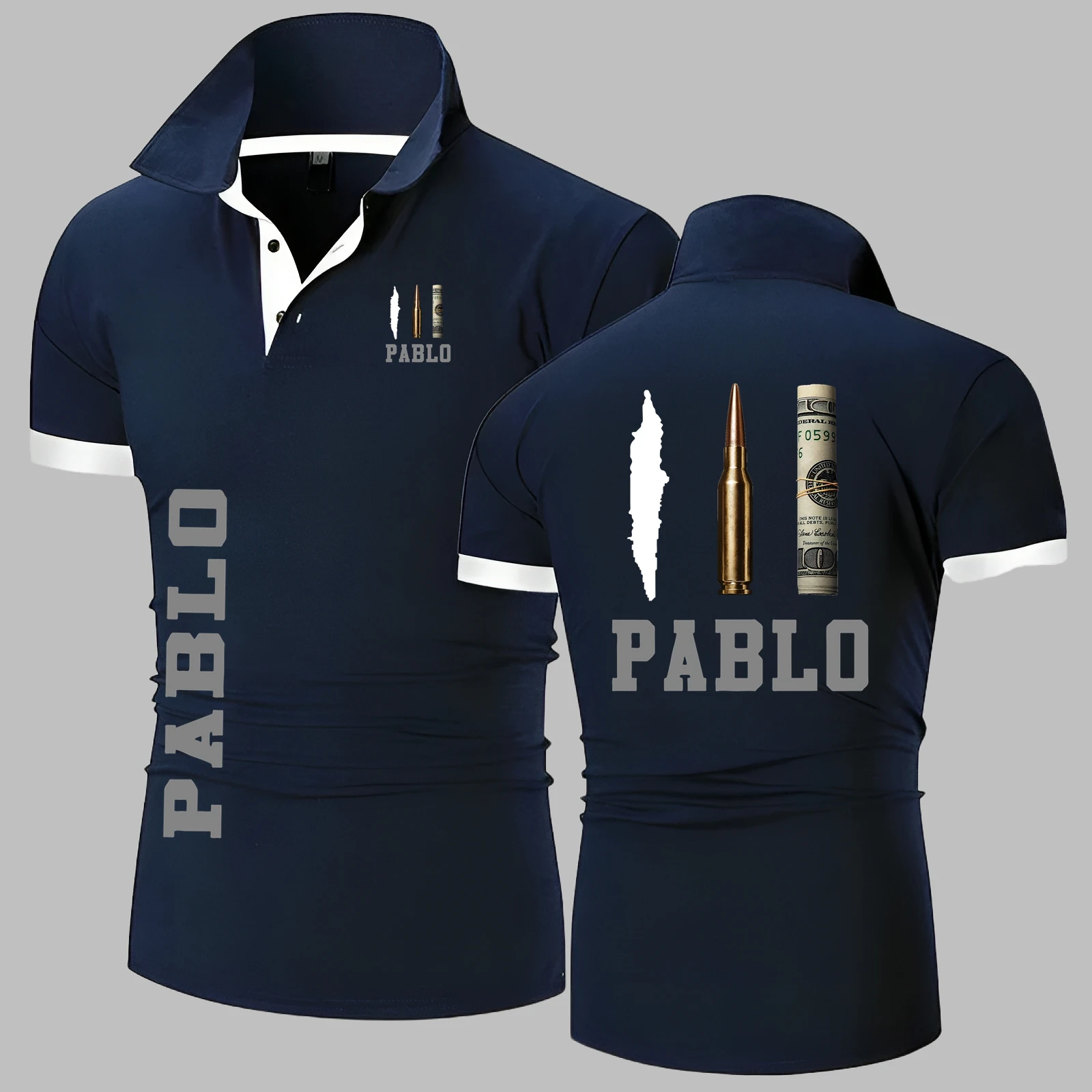 Camisa polo masculina colombiana do senhor de drogas cartel dinheiro topos t paulas respirável camisas polo de golfe escobares camisas polo femininas