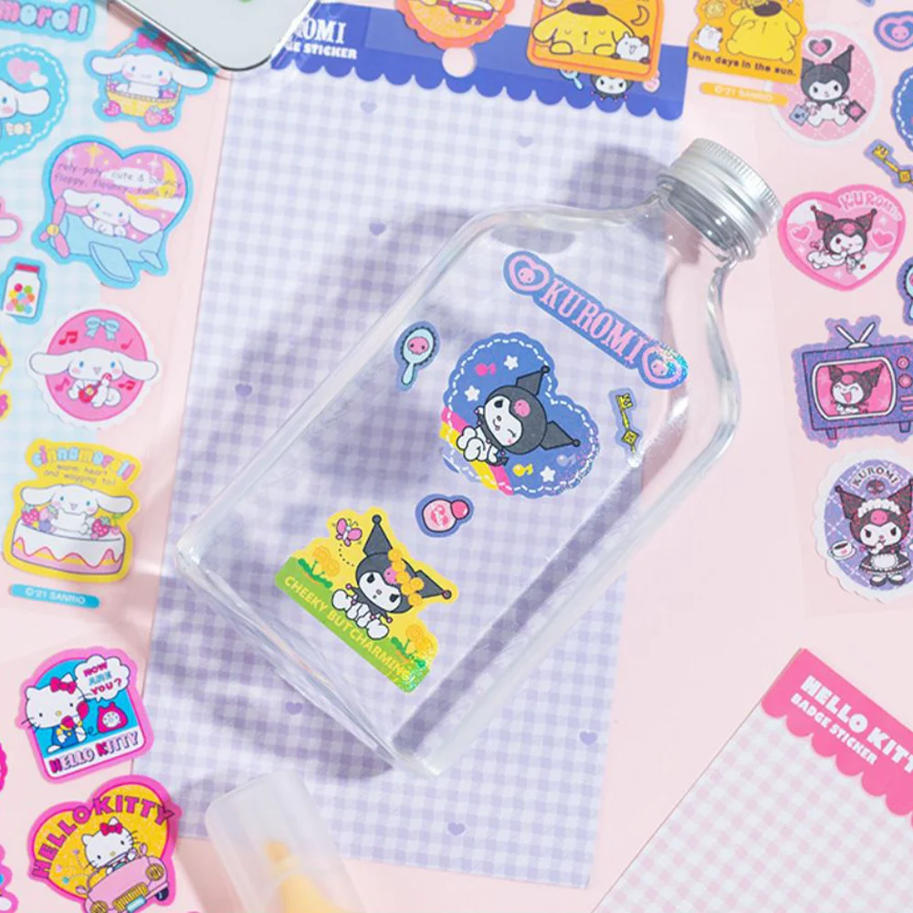 Kawaii Sanrio Sticker DIY Hand Account Diary Decorative Kitty Kuromi Funny Cartoon Kids Girls Christmas Birthday Gift Reward Toy