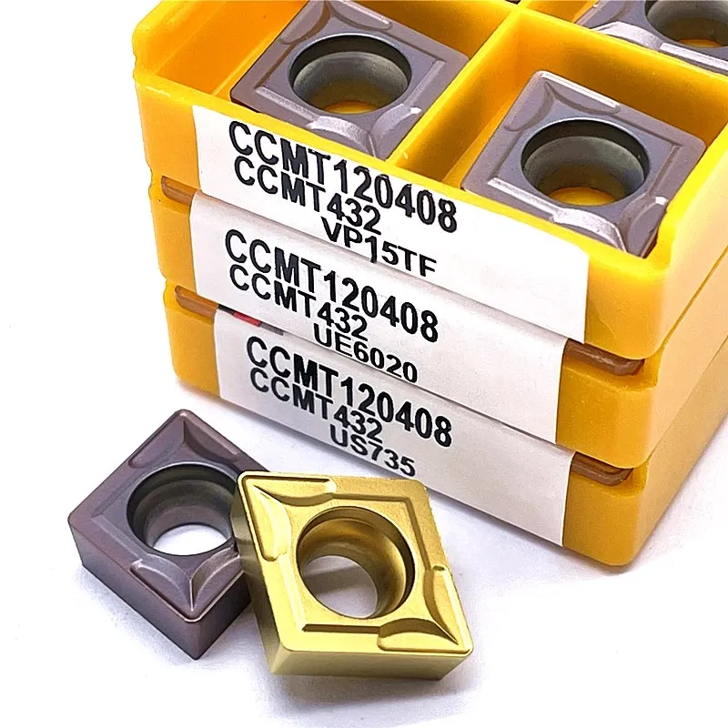 10個CCMT060204 CCMT060208 CCMT09T304 CCMT09T308 CCMT120404 CCMT120408 VP15TF UE6020 US735旋削工具超硬