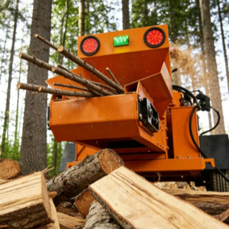 Customized Industrial Diesel Drum Wood Chipper Hydraulic Auto Feed Branch Shredder Mulcher Heavy Duty