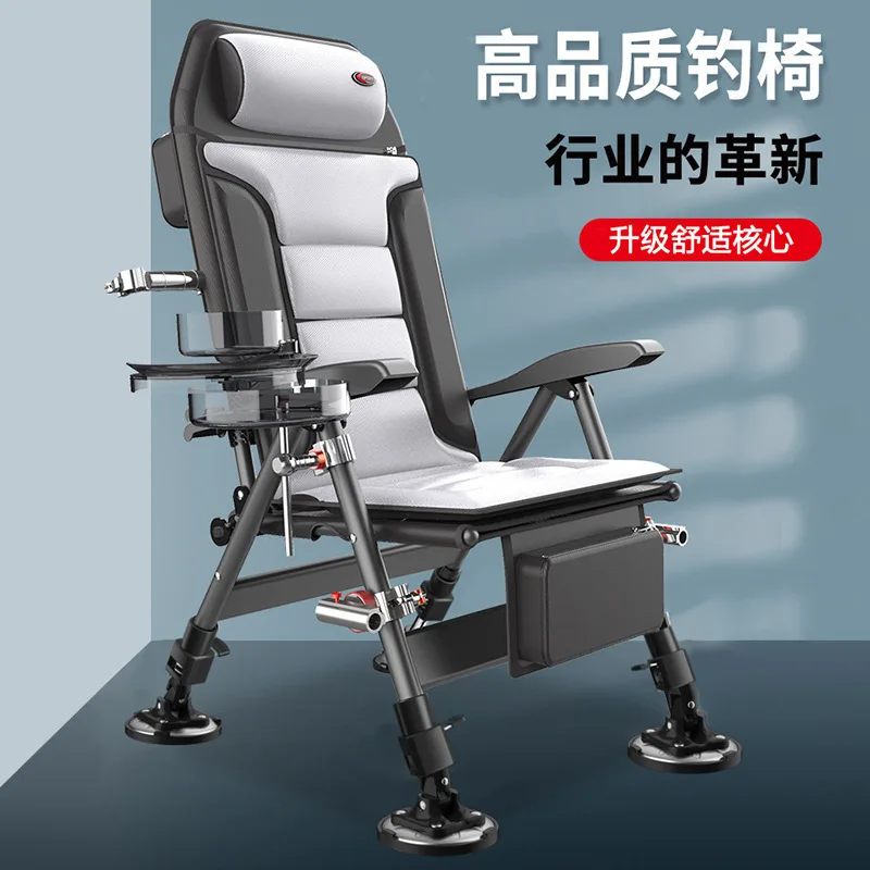 

European new fishing chair folding multi-functional table fishing chair all-terrain wild fishing chair portable