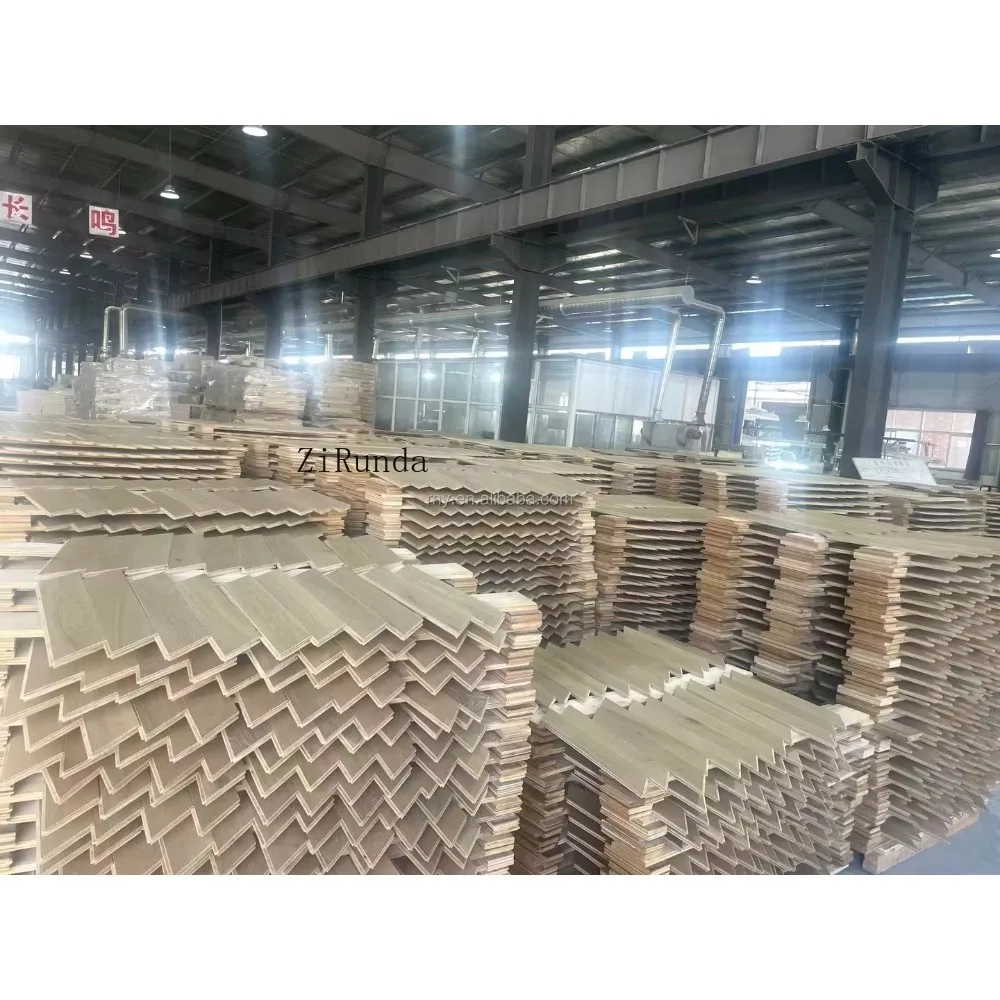 نسخة مخصصة من أرضية الخشب الصلب المتعرجة من خشب البلوط، أرضية خشبية هندسية رمادية، أرضية خشبية متعرجة