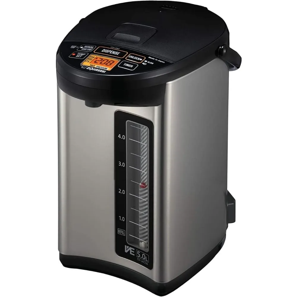 Zojirushi VE Hybrid 5L Caldera de agua con calentador, acero inoxidable negro