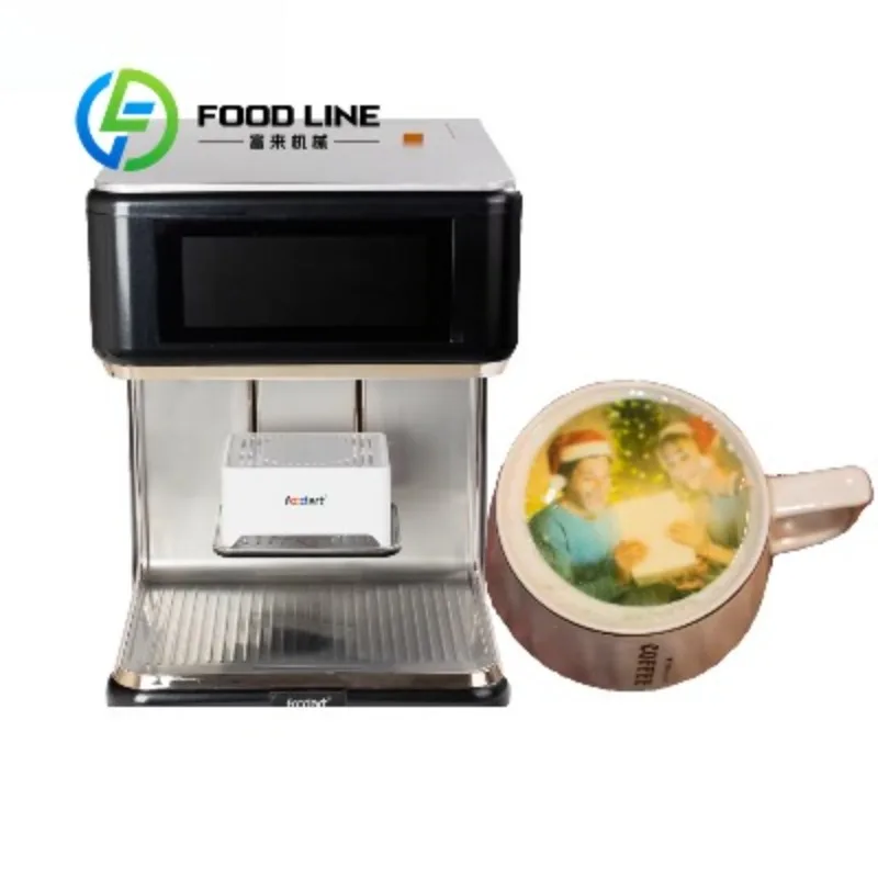 

Customize Automatic Coffee Latte Art Inkjet Printer With Edible Food Ink For Logo And Image On Drinks