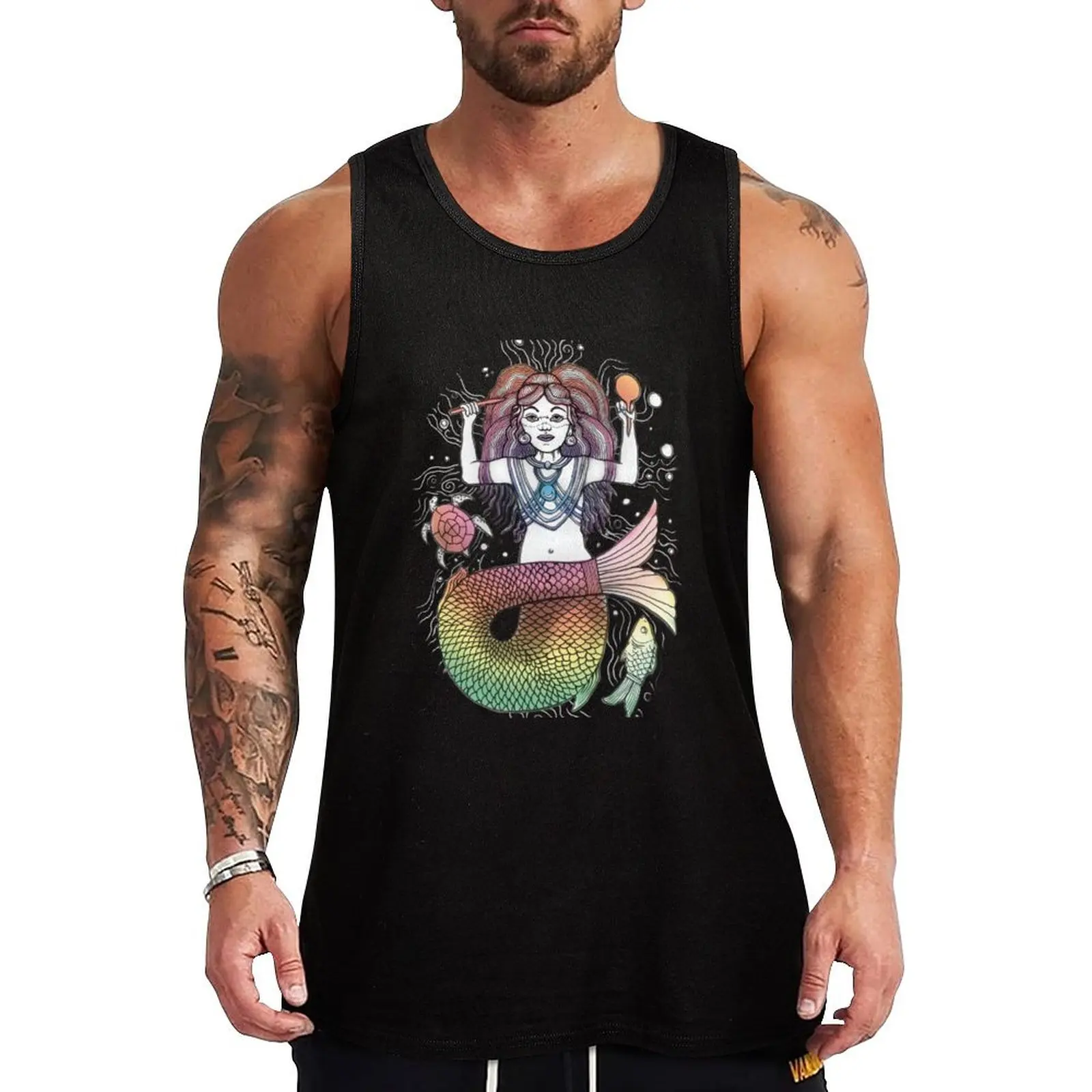 

oceanid Tank Top Male vest Japanese t-shirt Clothing