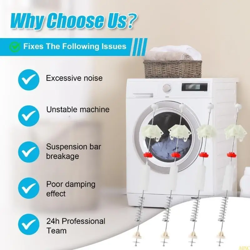 A0NC ABS Stabilizer Set Easy Setup Plastic Texture Suitable for Load Washers