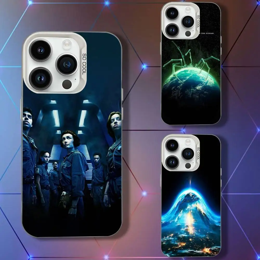 

TV A-Alien E-Earths Phone Case For iPhone 16,15,14,13,12,11,Pro,XS,Max,Plus,Mini,SE White Candy Matte Shockproof Cover