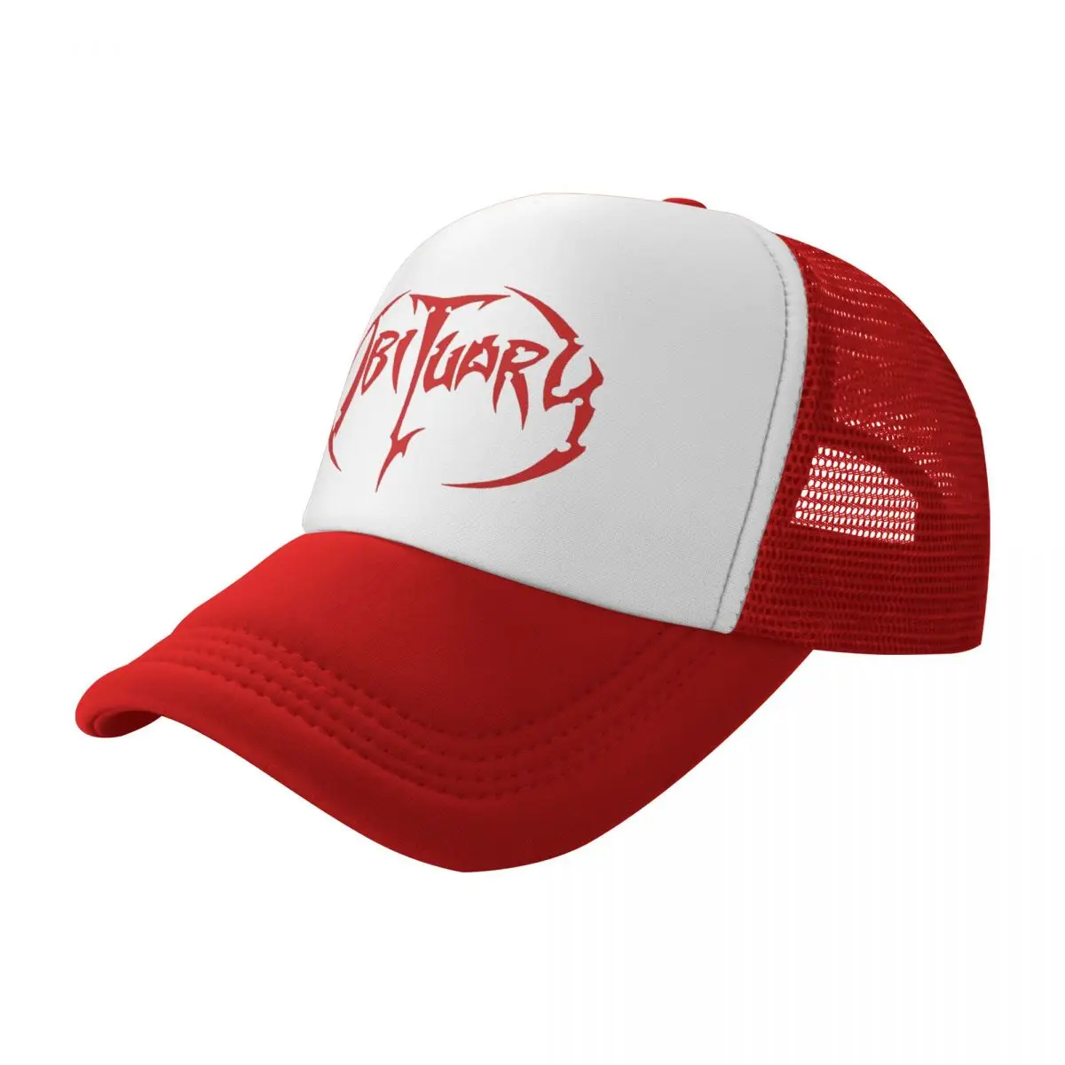 Obituary Band Logo Death Metal Mesh Baseball Caps Hip-Hop Sun Hats Bring the Noise Adjustable Polyester Racing Cap Trucker Caps