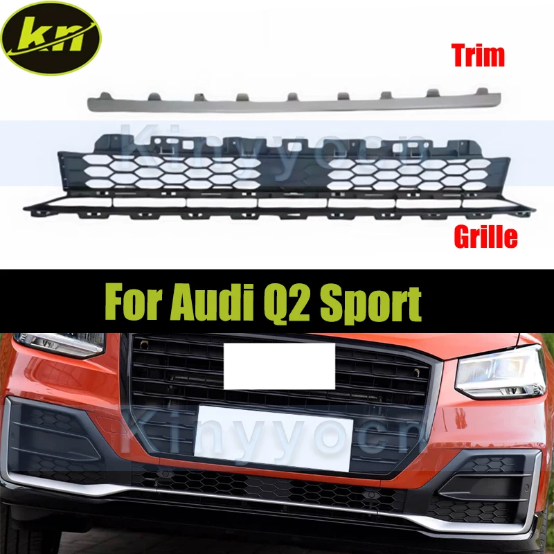 

Car Front Bumper Lower Grille For Audi Q2 Sport Front Lower Bumper Intake Grille Bezel Trim 81D807647A