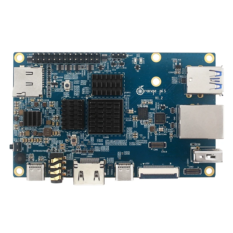 Dissipateur thermique en cuivre pour Orange Pi 5, Kit de refroidissement passif en alliage d'aluminium/cuivre pour carte de démonstration