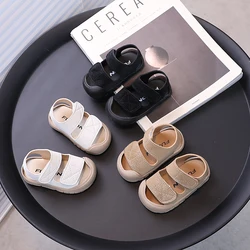 Boys' sandals 2024 summer shoes Girls' shoes Infant and toddler toddler shoes Soft-soled beach shoes Children's sand