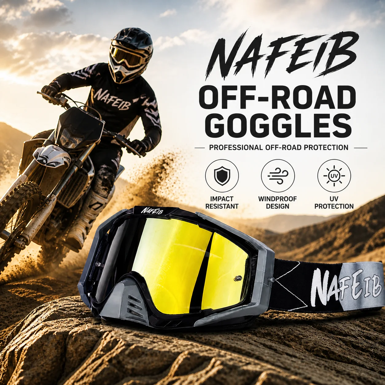 

Latest Motorcycle Goggles for Men. Off-road Sunglasses. Safety Protection. MX Night Vision Helmet Visor. Retro Driving Glasses.