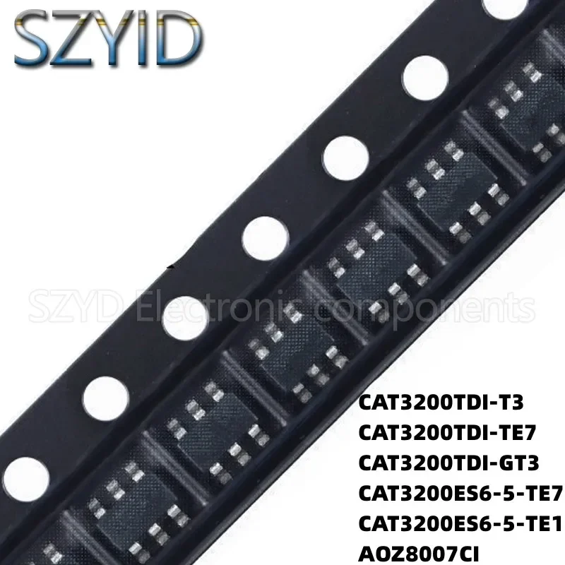 100PCS SOT23-6 CAT3200TDI-T3 CAT3200TDI-TE7 CAT3200TDI-GT3 CAT3200ES6-5-TE7 CAT3200ES6-5-TE13 AOZ8007CI