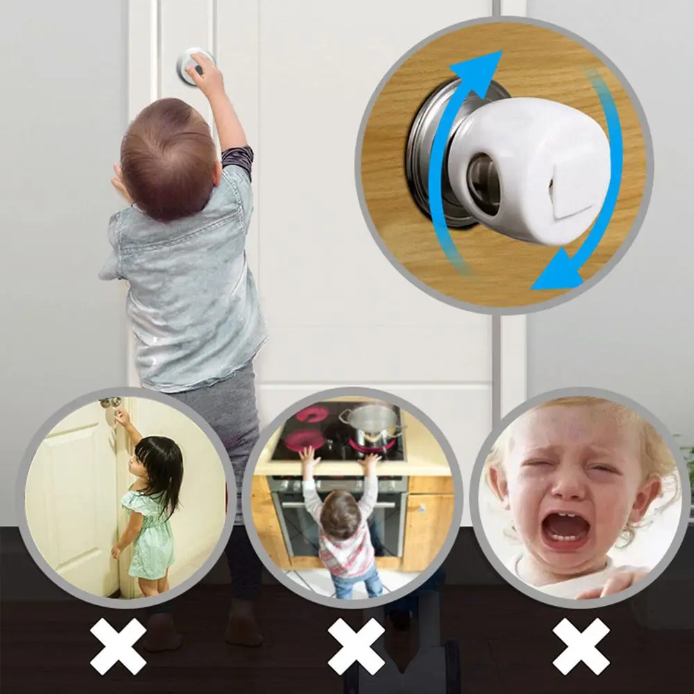 

Детский пластиковый шарик в форме защиты от детей, защитный защитный замок, аксессуар для дома, дверная ручка, ручка, рукав