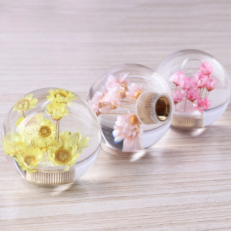 مقبض ناقل الحركة على شكل كرة زهرية من الراتنج مع تصميم ديزي لتعديل سيارة ناقل الحركة اليدوي (متوفر بألوان متعددة) #3