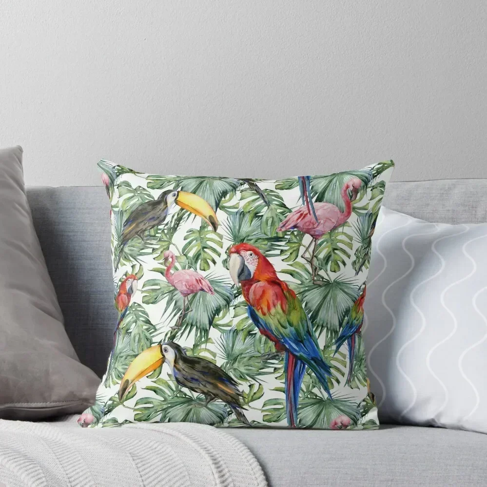 

TROPICAL JUNGLE PATTERN Throw Pillow Sofa Covers For Living Room bed pillows anime girl Pillow Cases Decorative pillow