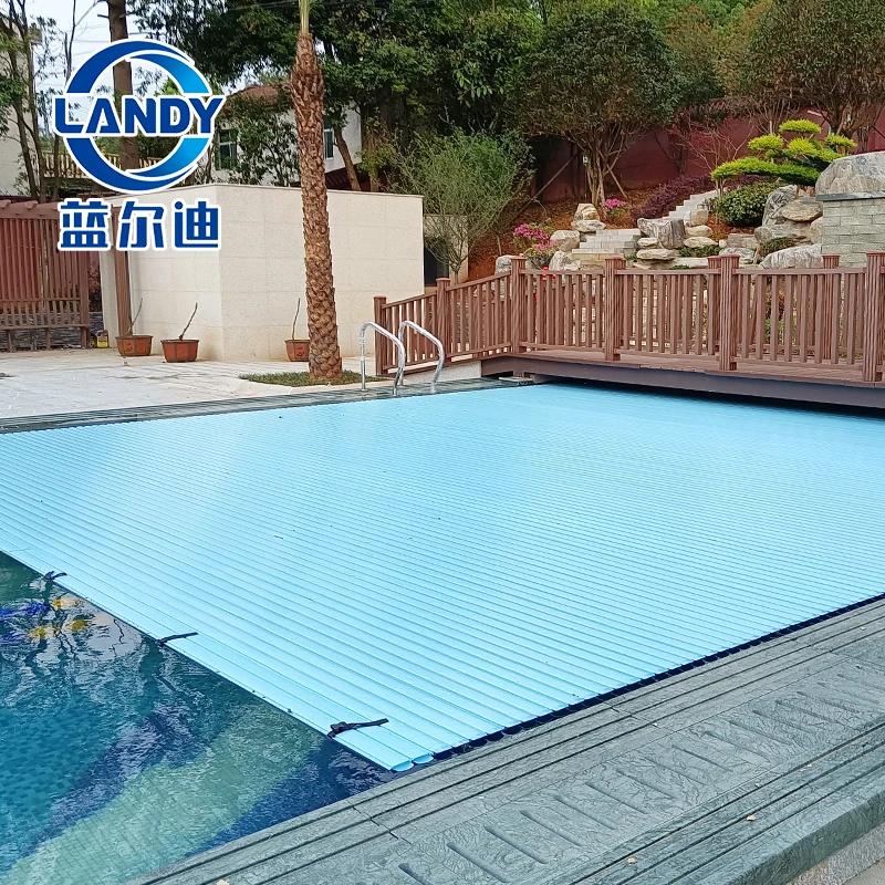 Landy PC Coperture e bobine per piscine elettriche retrattili automatiche per piscine Design a doghe in alluminio per piscine