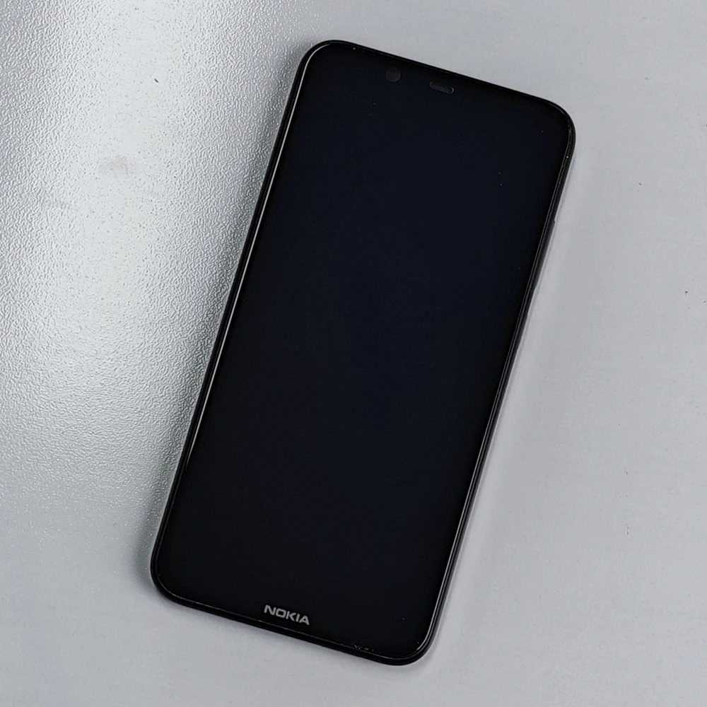 Asli 6.18 "LCD Rakitan Digitizer Layar Sentuh dengan Bingkai untuk Nokia 8.1/X7 TA-1099/TA-1119/TA-1121/TA-1128 - Pengganti