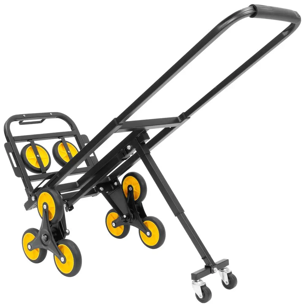 Stair Climbing Cart 3-Wheel Dolly 330lbs Capacity Portable Hand Truck Heavy Items Up and Down Steps Efficiently Foldable Move