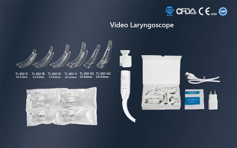 Rechargeable Anesthesia In Sight Optical Video Laryngoscope Digital Portable Disposable Blades