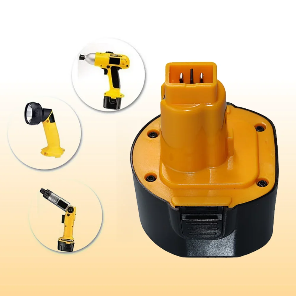 Per Dewalt 9.6V Batteria per elettroutensili 4800mAh Ni-MH Batteria di ricambio DE9061 DE9062 DW9061 DW9062 DE9036 DW911 DW921 DW9614
