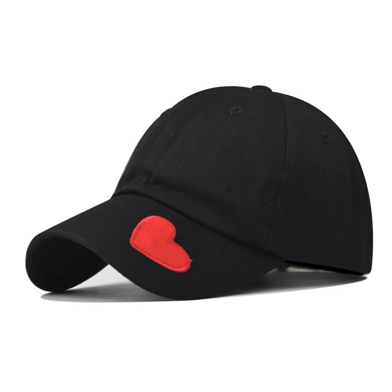 

Unisex Red Heart Embroidered Baseball Caps for Women Outdoor Adjustable Casual Sunscreen Hat Hip Spring Autumn Hop Hat