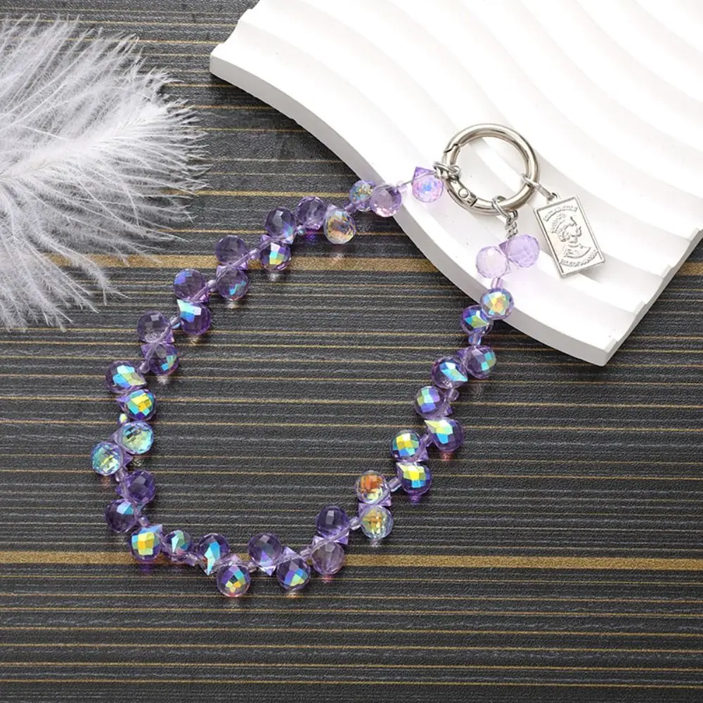 Luxury Beaded Crystal Teardrop Pendant Anti Drop Versatile Phone Anti-lost Rope Phone Lanyard Phone Accessories