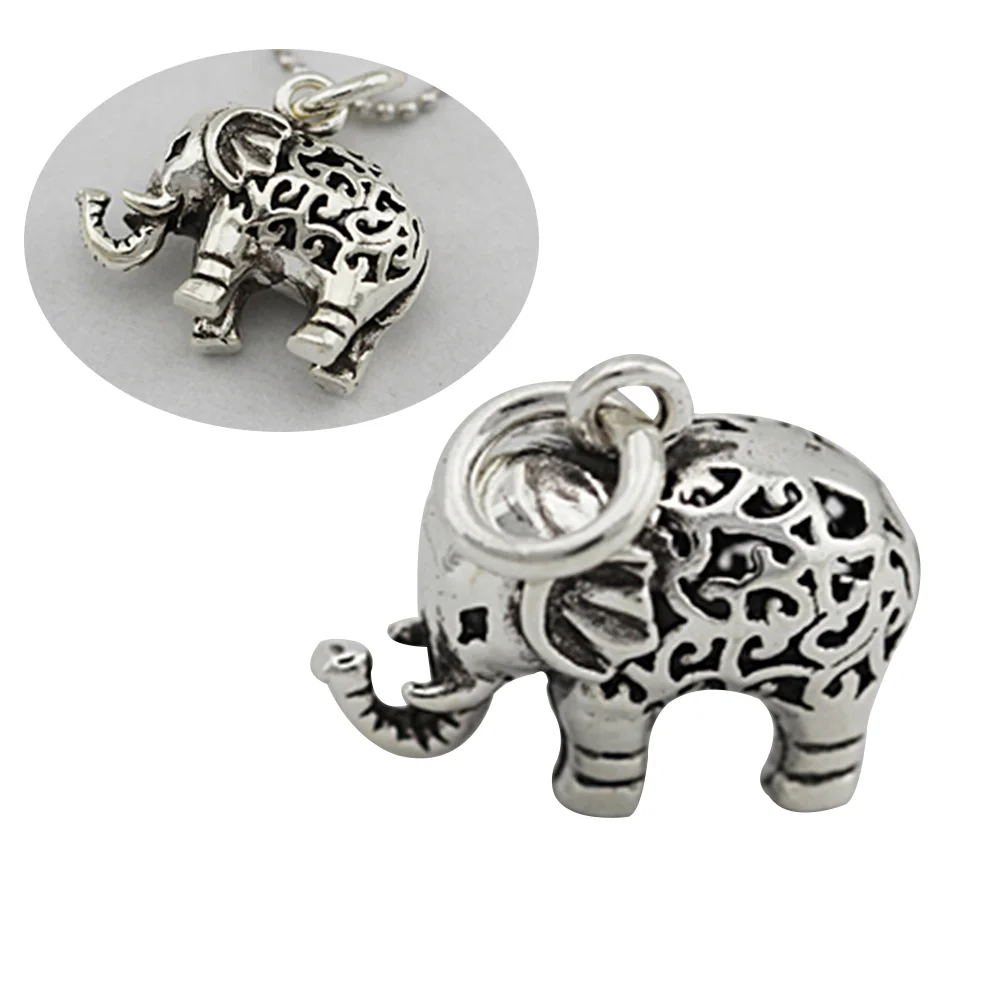 

Vintage Jewelry Necklace Elephant Pendant Charm Making Pendants DIY Charms Thai Silver Sterling